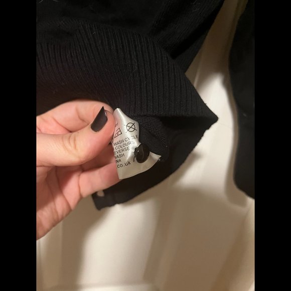 NWT Collectif Lucy Swan Forest Cardigan cropped balck XXS UK 6 - Picture 8 of 8